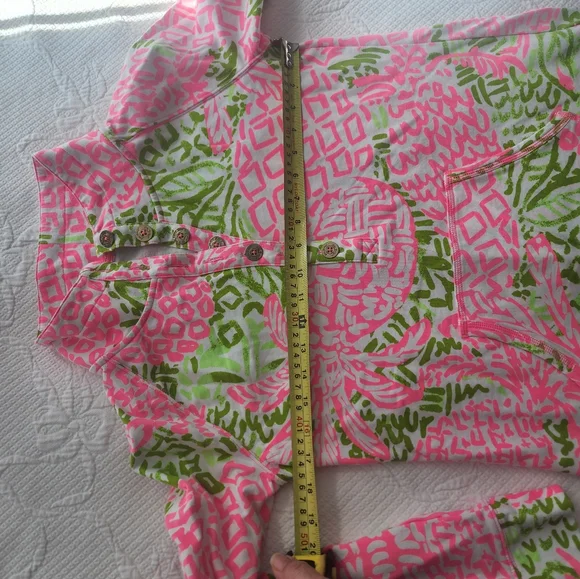 Lilly Pulitzer Pink and Green Patterned Blouse - Picture 8 of 11